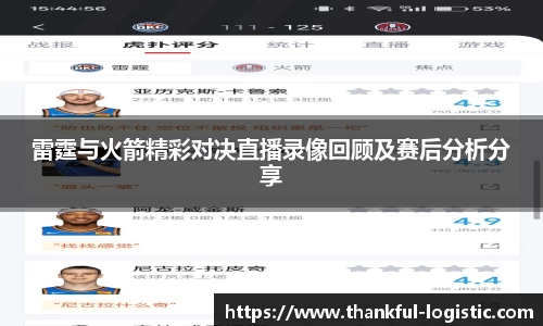 雷霆与火箭精彩对决直播录像回顾及赛后分析分享